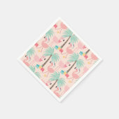 Santa Flamingo's - Fun Pink Tropical Weihnachten Serviette (Ecke)