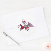 Santa Fledermaus große runde Aufkleber Blatt (Umschlag)