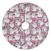 Santa Fleece Tree Skirt Weihnachtsbaumdecke (Vorderseite)
