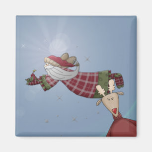 Santa fliegt magnet