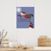 Santa fliegt poster (Küche)
