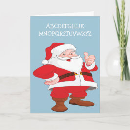 Santa Flunks English Strange Spaß Holiday Card Feiertagskarte