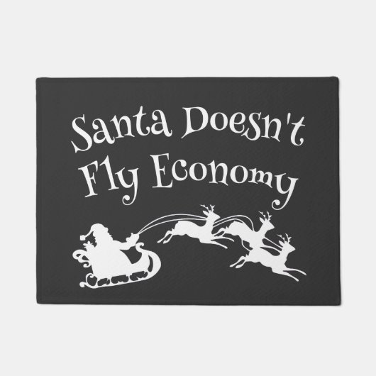 Santa Fly Economy Fly Funny Weihnachtsgeschenk Fußmatte (Vorderseite)