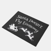 Santa Fly Economy Fly Funny Weihnachtsgeschenk Fußmatte (Schrägansicht)