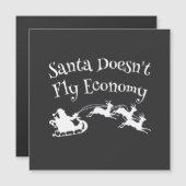 Santa Fly Economy Fly Funny Weihnachtsgeschenk Magnetkarte (Vorne/Hinten)
