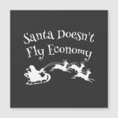 Santa Fly Economy Fly Funny Weihnachtsgeschenk Magnetkarte (Vorderseite)