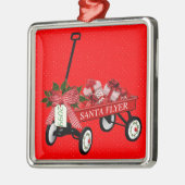 Santa Flyer Toy Wagon Year Presents Ornament Aus Metall (Links)