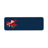 Santa Flying Airplane Address Labels (Vorne)