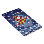 Santa Flying Airplane Premium Flexi Magnet (Rechte Seite)