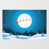 Santa Flying Sleigh Window Fensteraufkleber (Blatt)