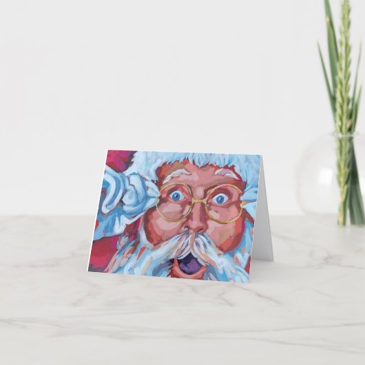 Santa Folded Holiday Card Dankeskarte (Vorderseite)