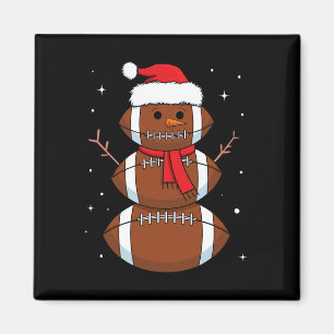 Santa Football Snowman Sportball Männer Jungs Chri Magnet
