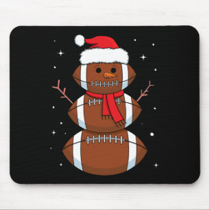 Santa Football Snowman Sportball Männer Jungs Chri Mousepad