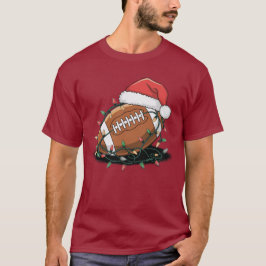 Santa Football Spaß Weihnachtsfußball Frauen Männe T-Shirt