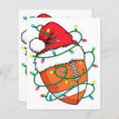 Santa Football Sports Ball Männer Weihnachten Weih (Vorne/Hinten)