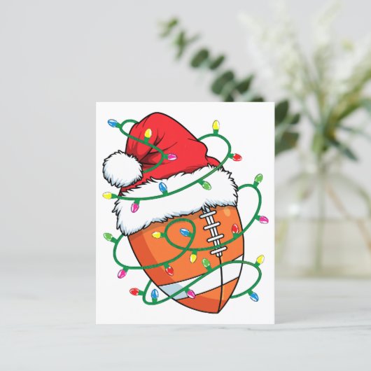 Santa Football Sports Ball Männer Weihnachten Weih (Stehend Vorderseite)