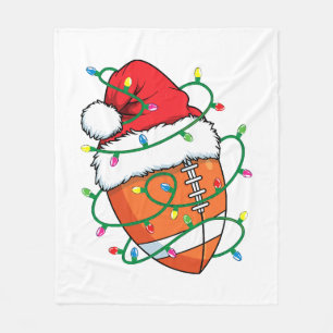 Santa Football Sports Ball Männer Weihnachten Weih Fleecedecke