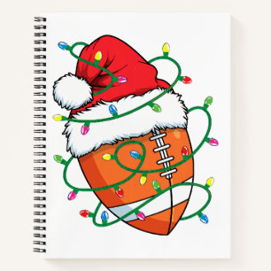 Santa Football Sports Ball Männer Weihnachten Weih Notizblock