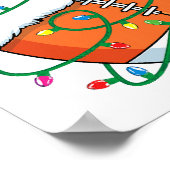 Santa Football Sports Ball Männer Weihnachten Weih Poster (Ecke)