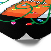 Santa Football Sports Ball Männer Weihnachten Weih Poster (Ecke)