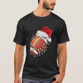 Santa Football Weihnachtsball Weihnachtsball T-Shirt (Vorderseite)