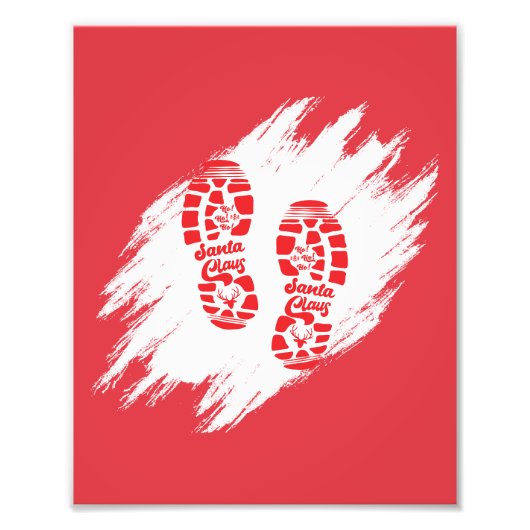 Santa Footprint Fotodruck (Vorne)
