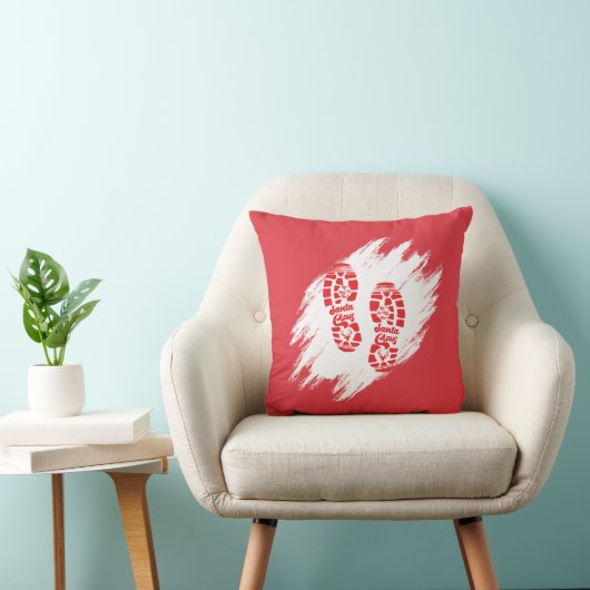 Santa Footprint Kissen (Stuhl )
