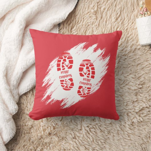 Santa Footprint Kissen (Decke)