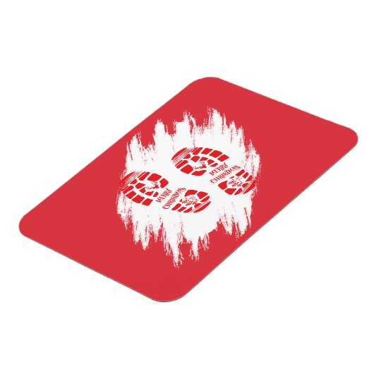 Santa Footprint Magnet (Linke Seite)