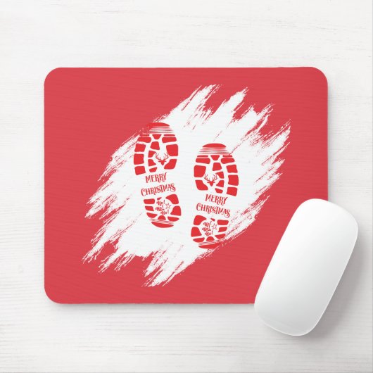 Santa Footprint Mousepad (Mit Mouse)