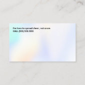 Santa for Hire Funny Telefonnummerkarte (Rückseite)