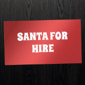 Santa for Hire Joke Visitenkarte