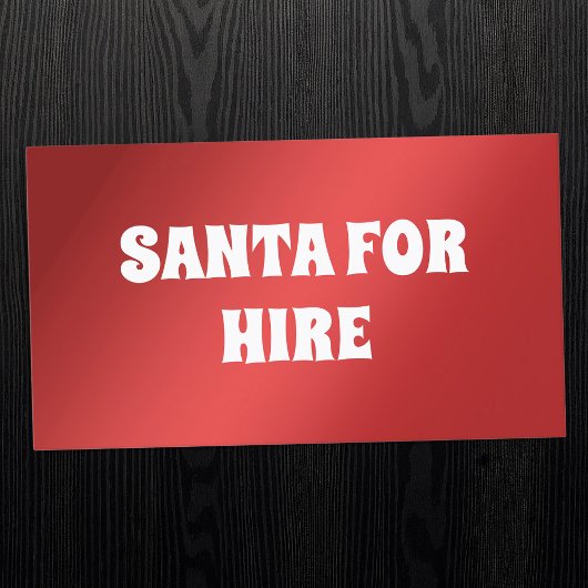 Santa for Hire Joke Visitenkarte