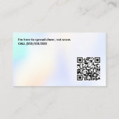Santa for Hire QR Telefonnummerkarte (Rückseite)
