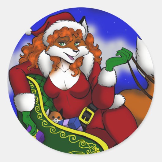 Santa Fox Stickers (Vorderseite)
