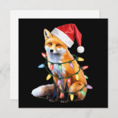 Santa Fox Weihnachtsfox Lover Weihnachtsgeschenk Feiertagskarte (Vorne/Hinten)