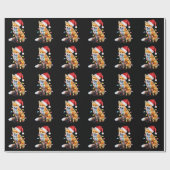 Santa Fox Weihnachtsfox Lover Weihnachtsgeschenk Geschenkpapier (Flach)
