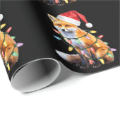 Santa Fox Weihnachtsfox Lover Weihnachtsgeschenk Geschenkpapier (Rolleneckpunkt)