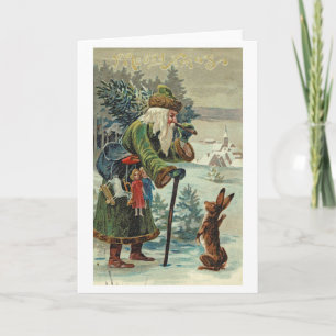 Santa fragt nach dem Weg Karte