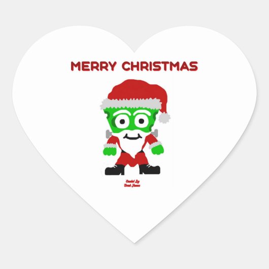 Santa FrankenCheese Heart Sticker (Vorderseite)