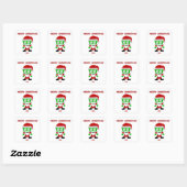 Santa FrankenCheese Square Sticker (Blatt)
