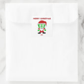 Santa FrankenCheese Square Sticker (Tasche)
