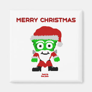 Santa FrankenKäse 2 Inch Square Magnet
