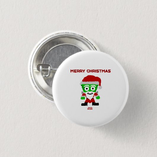 Santa FrankenKäse Runder Button (Vorne & Hinten)