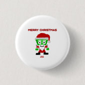 Santa FrankenKäse Runder Button (Vorderseite)