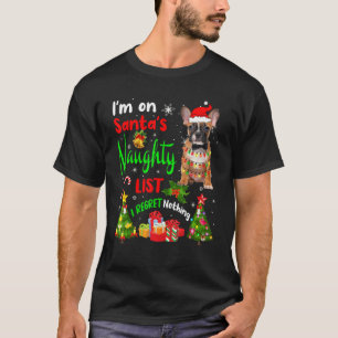 Santa Französische Bulldogge Ich Stehe Auf Santas T-Shirt