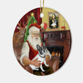 Santa-French BD (BW14) Keramik Ornament (Links)