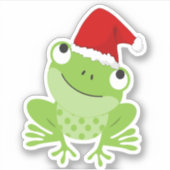Santa Frog Aufkleber (Vorderseite)