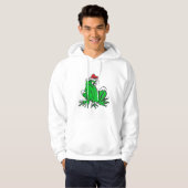 Santa Frog Cartoon Merry X-Mas Hoodie (Vorne ganz)