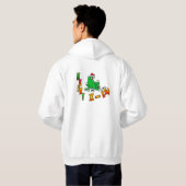 Santa Frog Cartoon Merry X-Mas Hoodie (Schwarz voll)